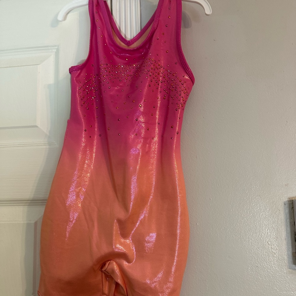 Pink and Orange Shimmer Leotard